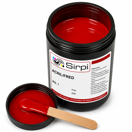Tinta Rojo oscuro para Serigrafía en Camisetas – 500gr/1Kg